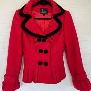 Gorgeous Wool and Velvet Womens Blazer